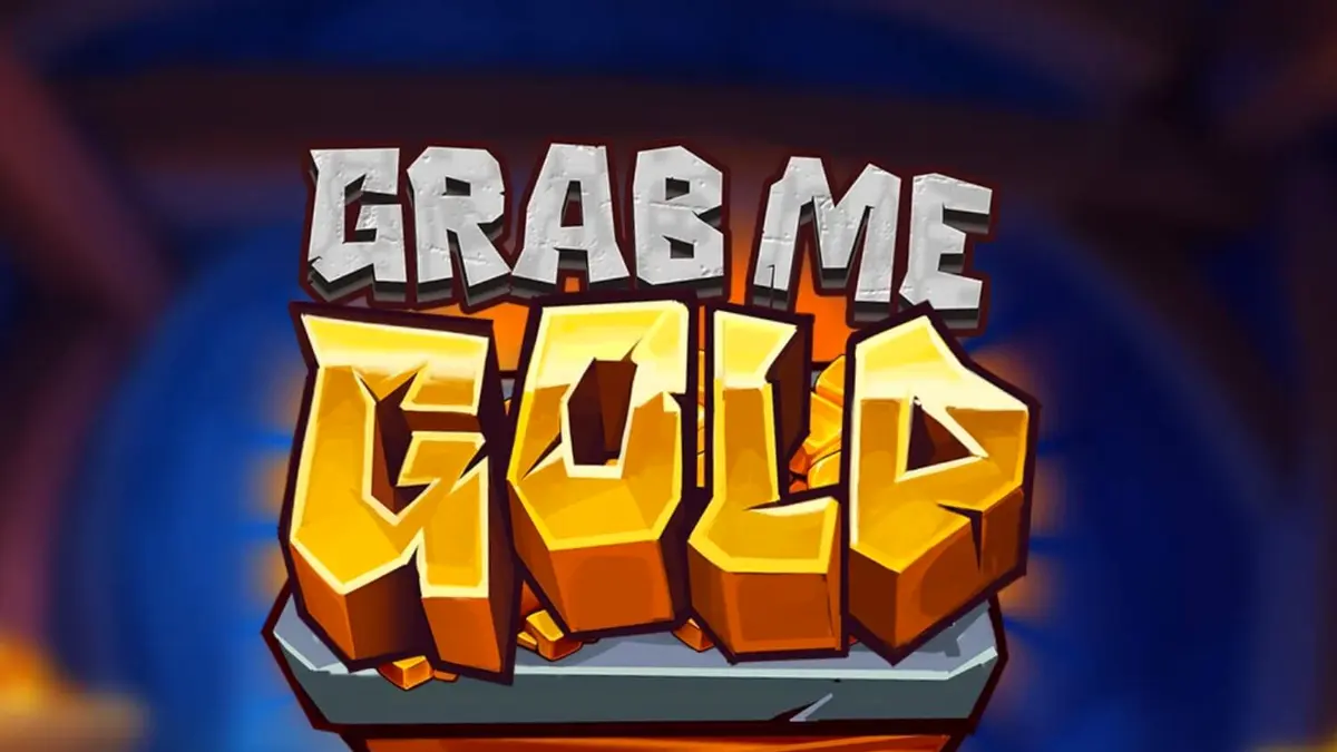 Tampilan visual slot Grab Me Gold dengan tema tambang emas dan simbol-simbol menarik.